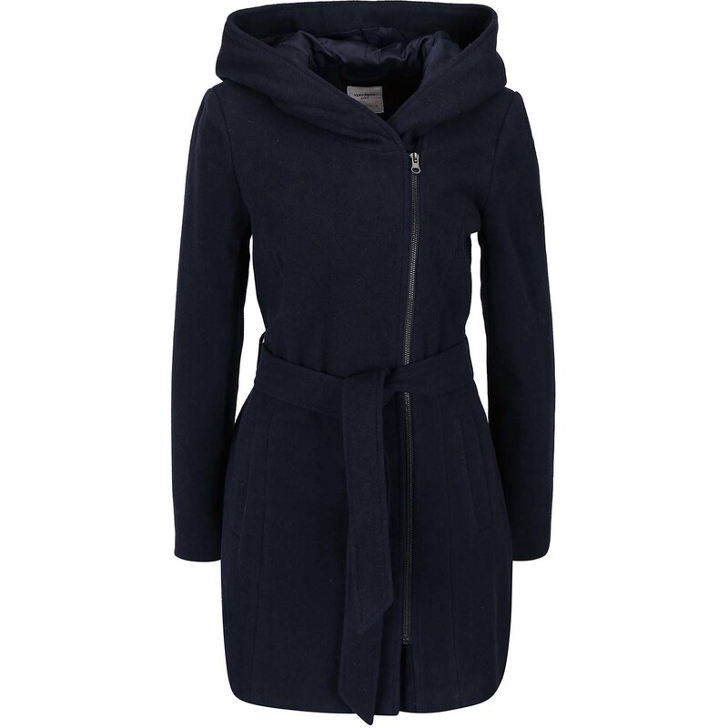 Tmavě modrý kabát s kapucí Vero Moda Joyce Daisy