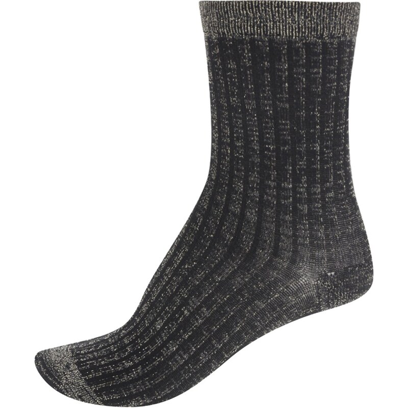 Třpytivé ponožky ve zlato-černé barvě Vero Moda Glitter
