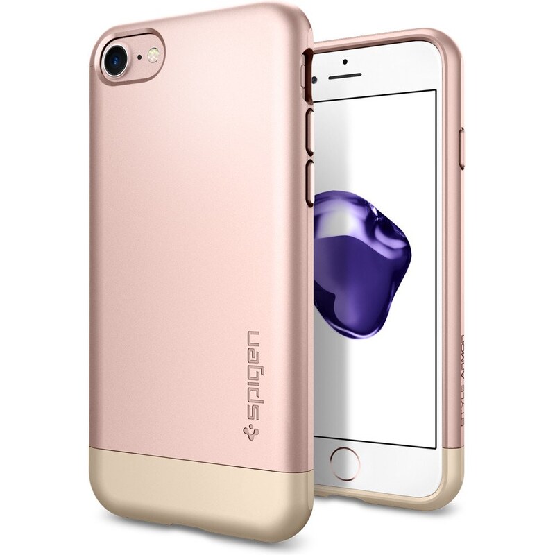 Pouzdro / kryt pro Apple iPhone 7 - Spigen, Style Armor Rose Gold