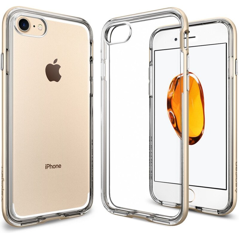 Pouzdro / kryt pro Apple iPhone 7 / 8 - Spigen, Neo Hybrid Crystal Gold - DÁREK K OBJEDNÁVCE NAD 1500KČ