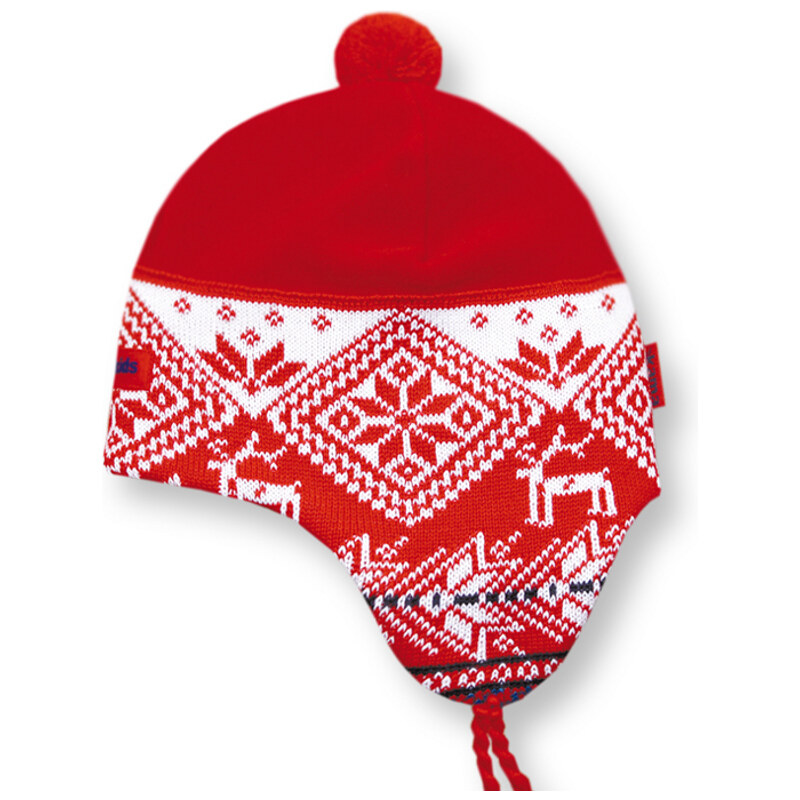 zimní pletená čepice B48 - červená, KAMA