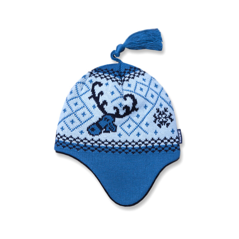 dětská pletená čepice B11 - modrá, KAMA