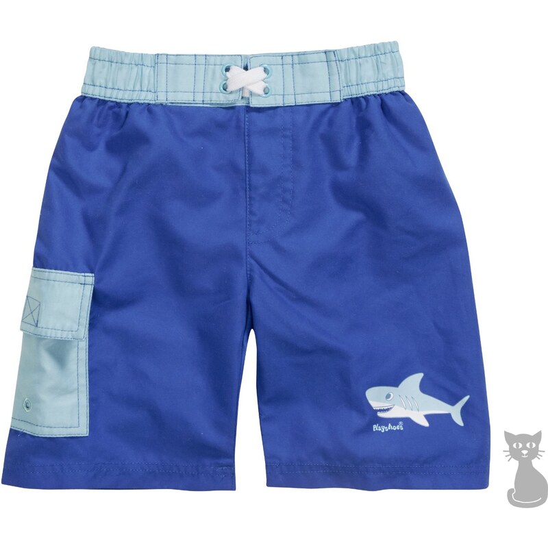 Dětské plavky - plážové šortky Žralok - modré, Playshoes