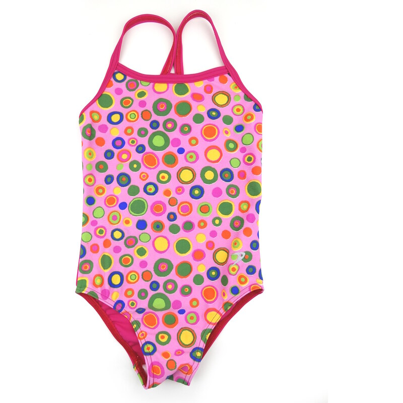 dětské jednodílné plavky Puntíky - růžové, RAMI