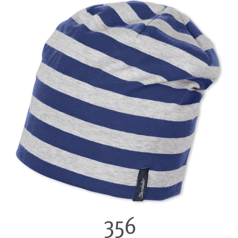 bavlněná čepice UV50+, Pruhy - modrá, Sterntaler