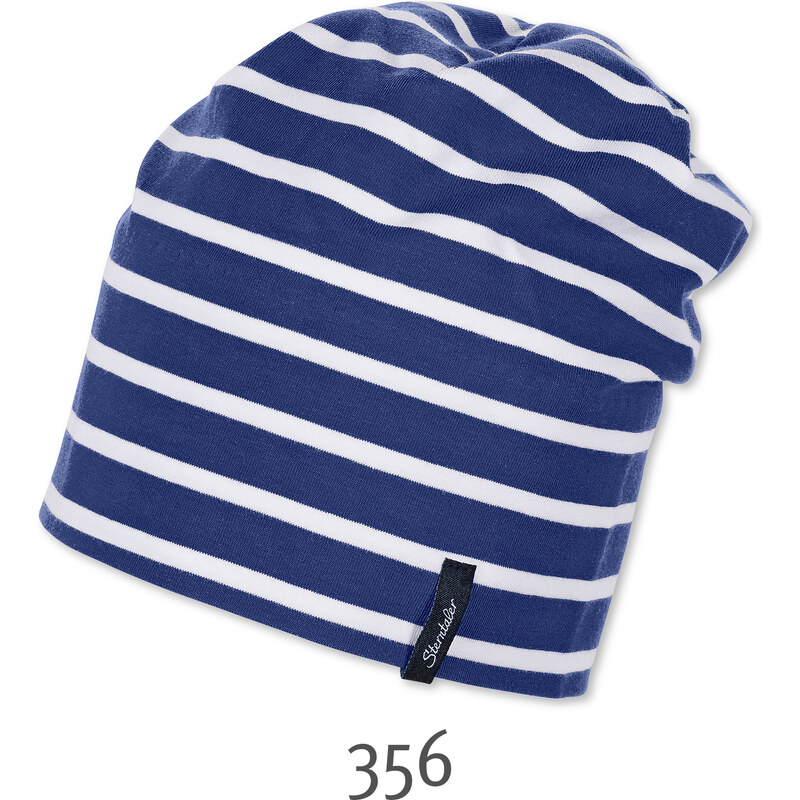 bavlněná čepice UV50+, Proužky - modrá, Sterntaler