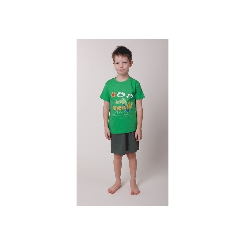 dětské bavlněné pyžamo Krokodýl - zelené, CALVI