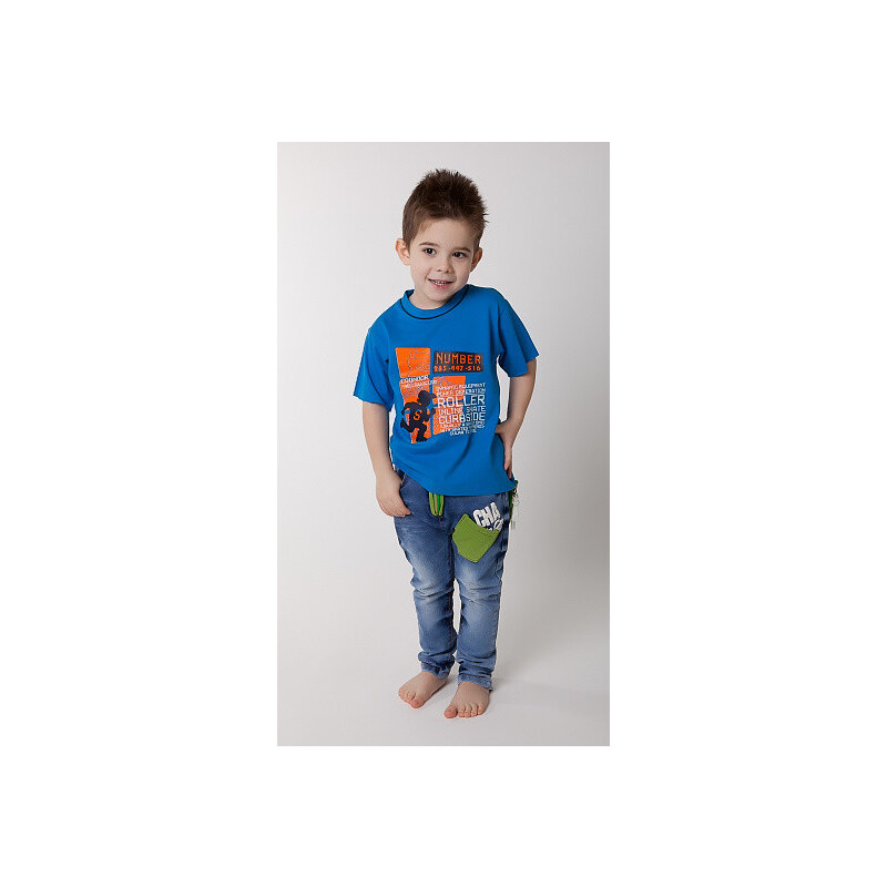 dětské bavlněné tričko Inline - modrá, COONOOR