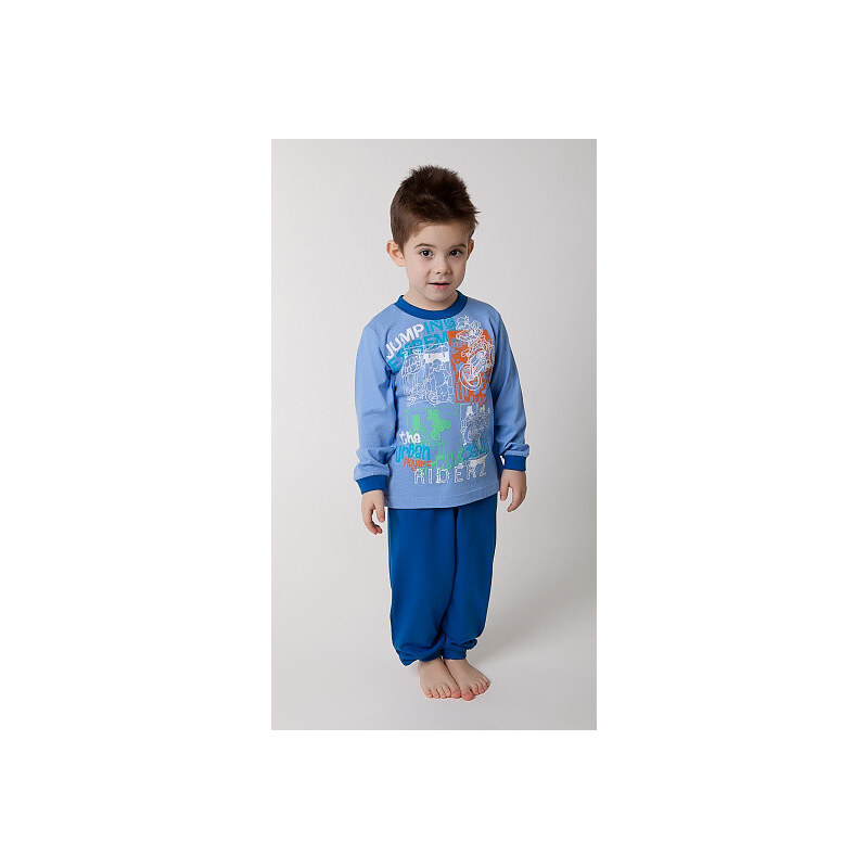 dětské bavlněné pyžamo BMX - světle modré, CALVI