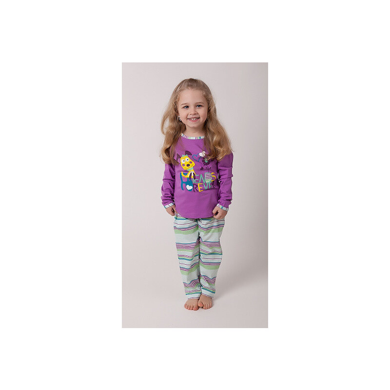 dětské bavlněné pyžamo Friends - fialové, CALVI