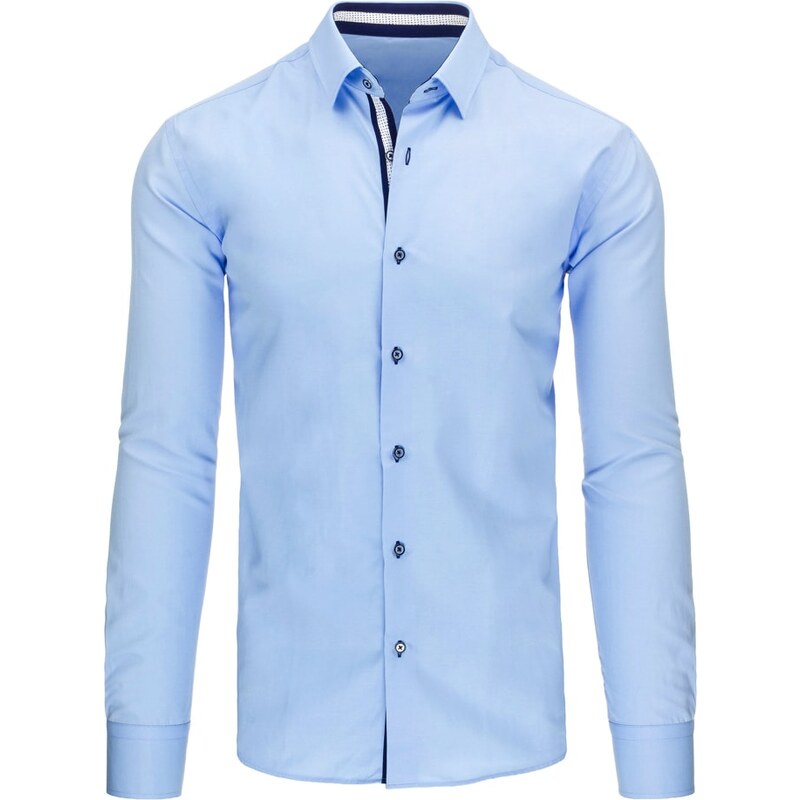 Jedinečná modrá elegantní pánská košile