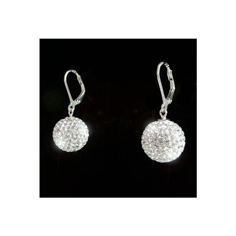 Šperky LAFIRA Style Stříbrné náušnice kuličky bílé 12mm