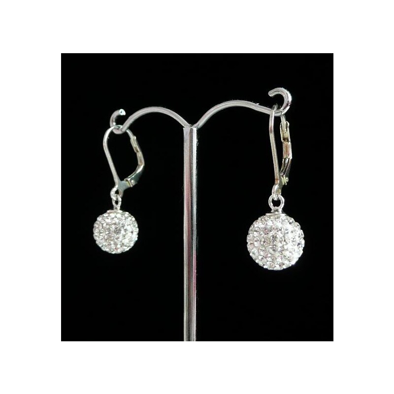 Šperky LAFIRA Style Stříbrné náušnice kuličky bílé 10 mm
