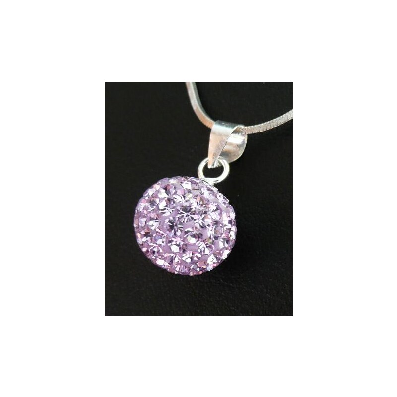 Šperky LAFIRA Style Stříbrný přívěsek kulička fialová 12mm