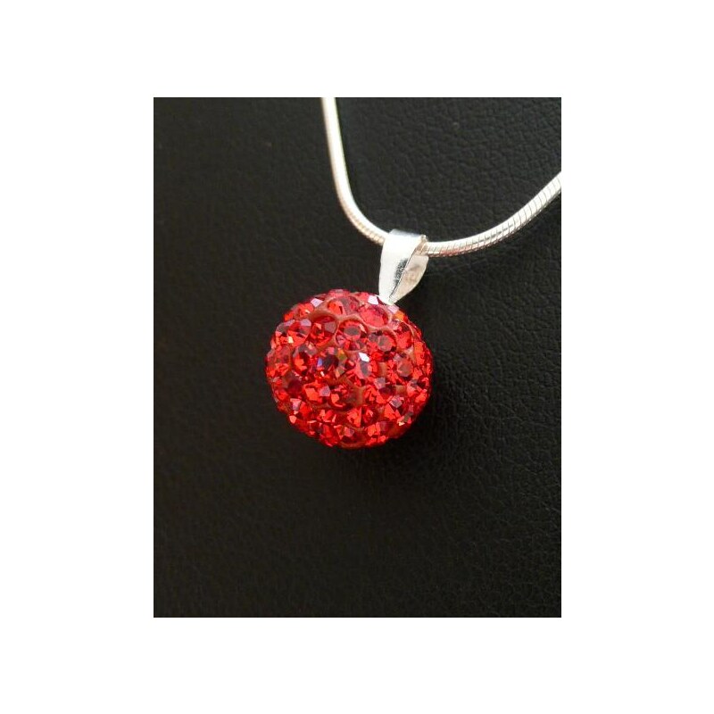Šperky LAFIRA Style Stříbrný přívěsek kulička červená 10mm