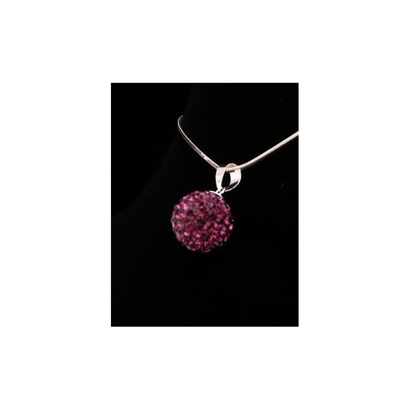 Šperky LAFIRA Style Stříbrný přívěsek kulička tmavě fialová 12mm