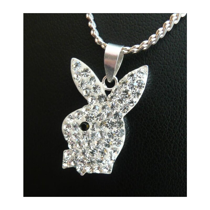 Šperky LAFIRA Style Stříbrný přívěsek zajíček s krystaly Swarovski
