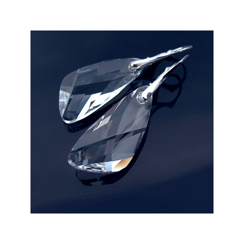 Šperky LAFIRA Style WING stříbrné náušnice Crystal