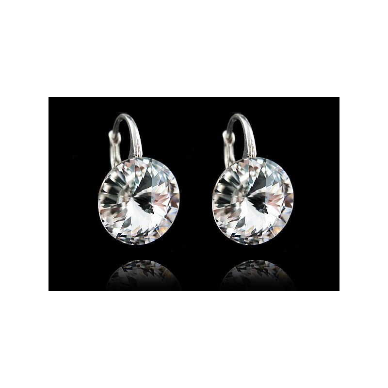 Šperky LAFIRA Style RIVOLI stříbrné visací náušnice Crystal