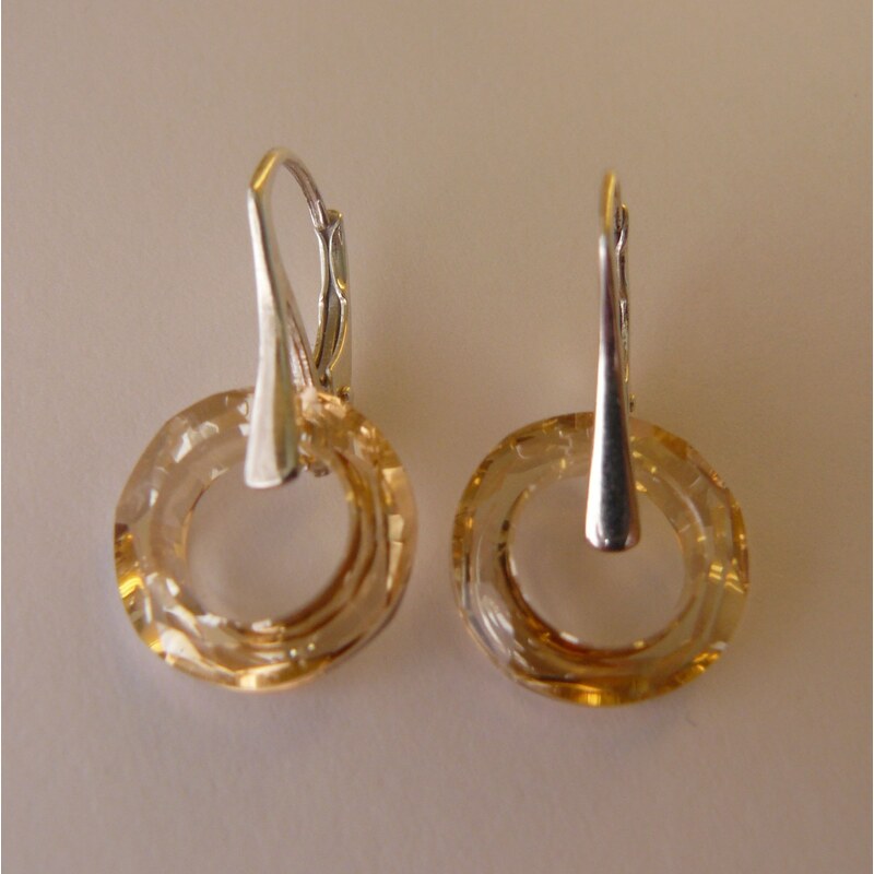 Šperky LAFIRA Style RING stříbrné náušnice Golden Shadow