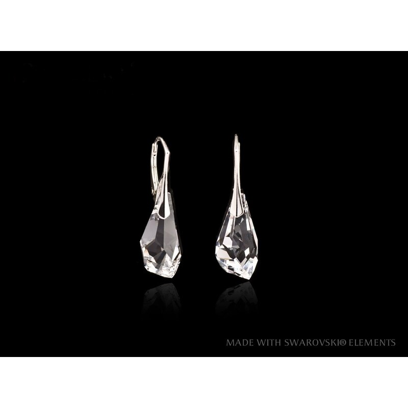 Šperky LAFIRA Style POLYGON stříbrné náušnice Crystal