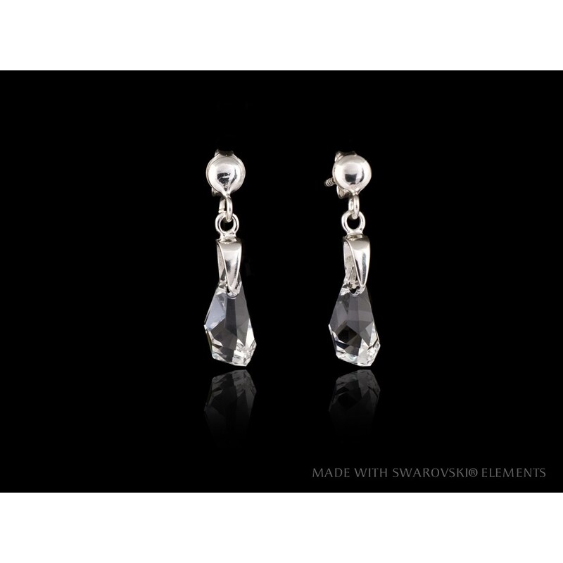 Šperky LAFIRA Style Stříbrné visací náušnice Swarovski Polygon Crystal 13 mm