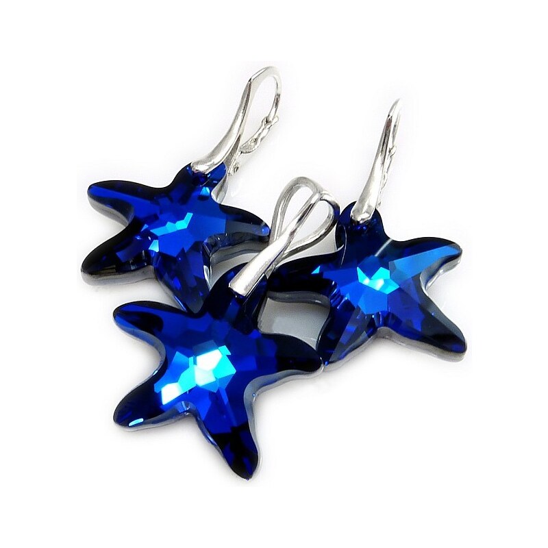 Šperky LAFIRA Style Stříbrná souprava Starfish Bermuda Blue