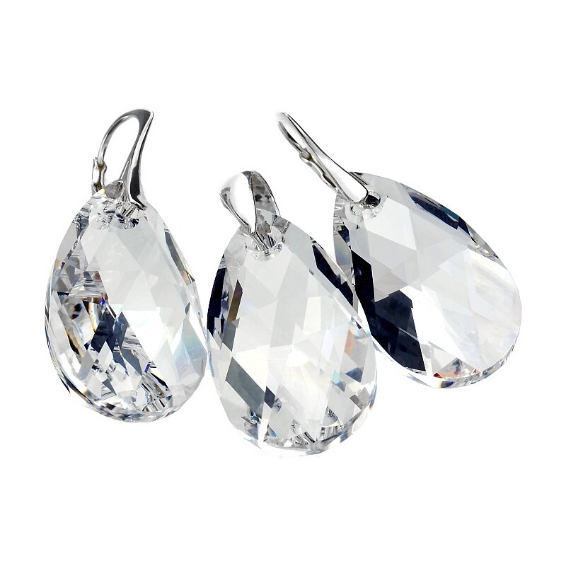 Šperky LAFIRA Style Stříbrná souprava Pear Crystal