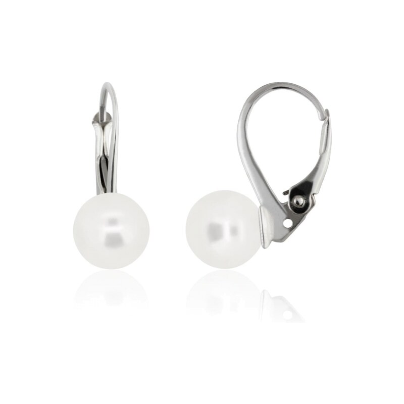 Šperky LAFIRA Style Stříbrné náušnice perly bílé