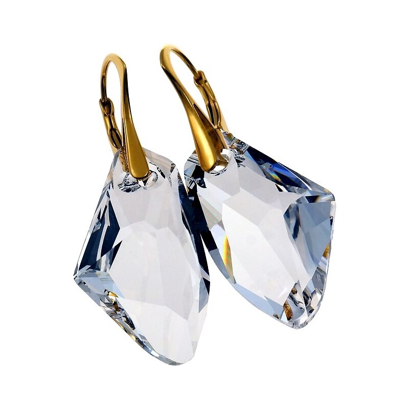 Šperky LAFIRA Style Pozlacené stříbrné náušnice Galactic Crystal