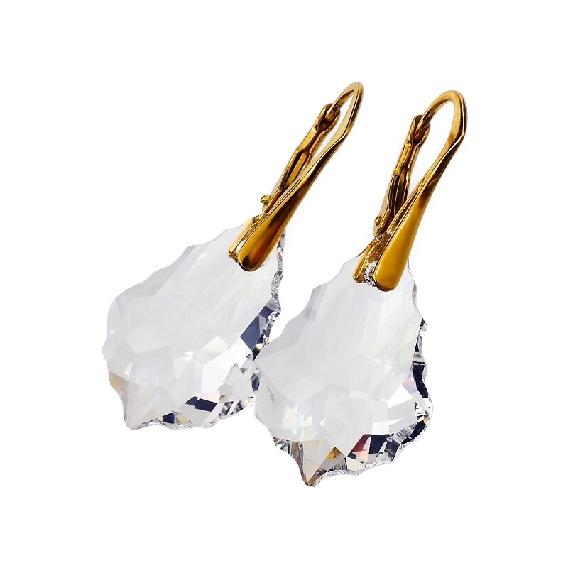 Šperky LAFIRA Style Pozlacené stříbrné náušnice Baroque Crystal
