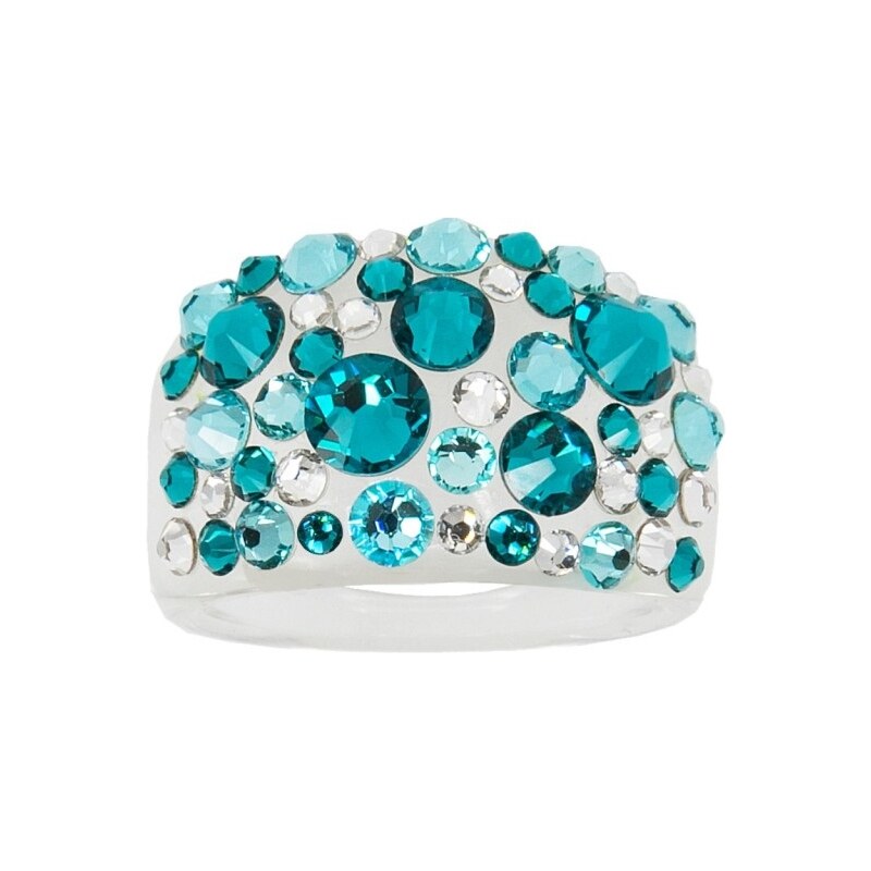 Šperky LAFIRA Style Prsten s krystaly Swarovski Blue Zircon