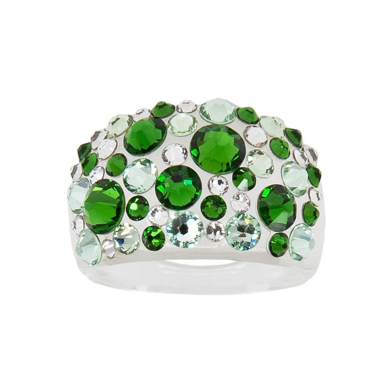 Šperky LAFIRA Style Prsten s krystaly Swarovski Fern Green