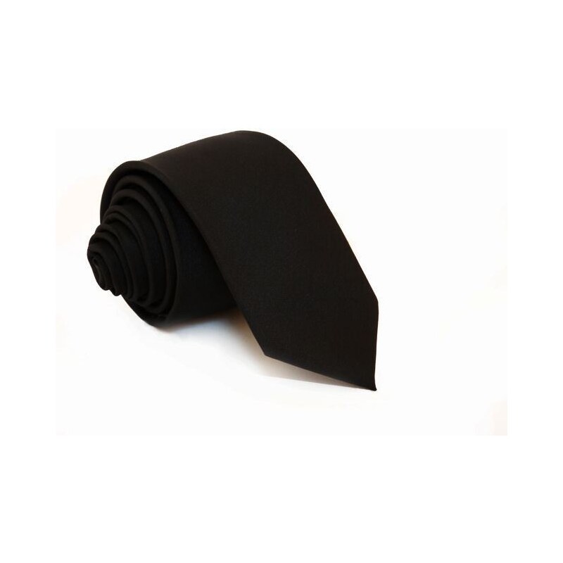 Šperky LAFIRA Style Pánská černá slim kravata na ples 875
