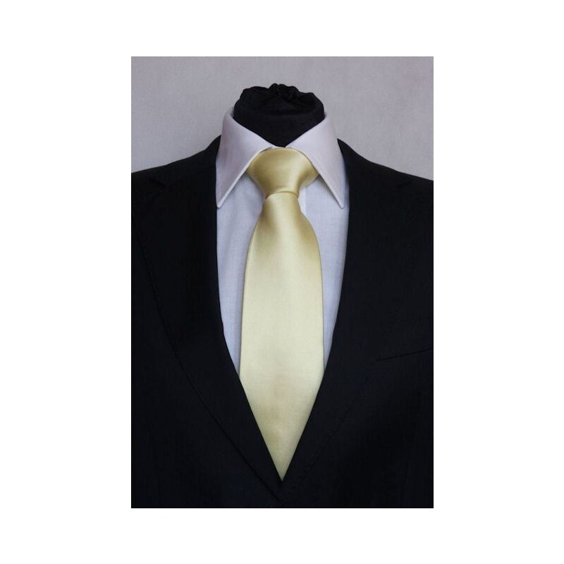 Šperky LAFIRA Style Pánská světle žlutá klasická kravata 901
