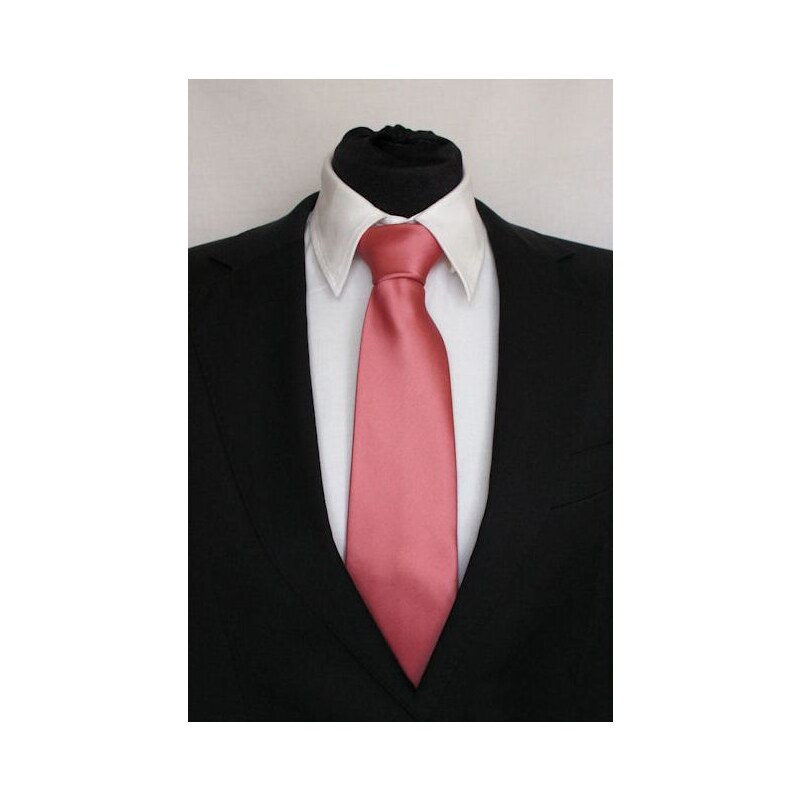 Šperky LAFIRA Style Pánská růžová klasická kravata - 8 cm