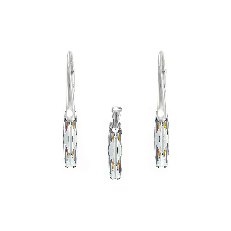 Šperky LAFIRA Style Stříbrná souprava Column Crystal