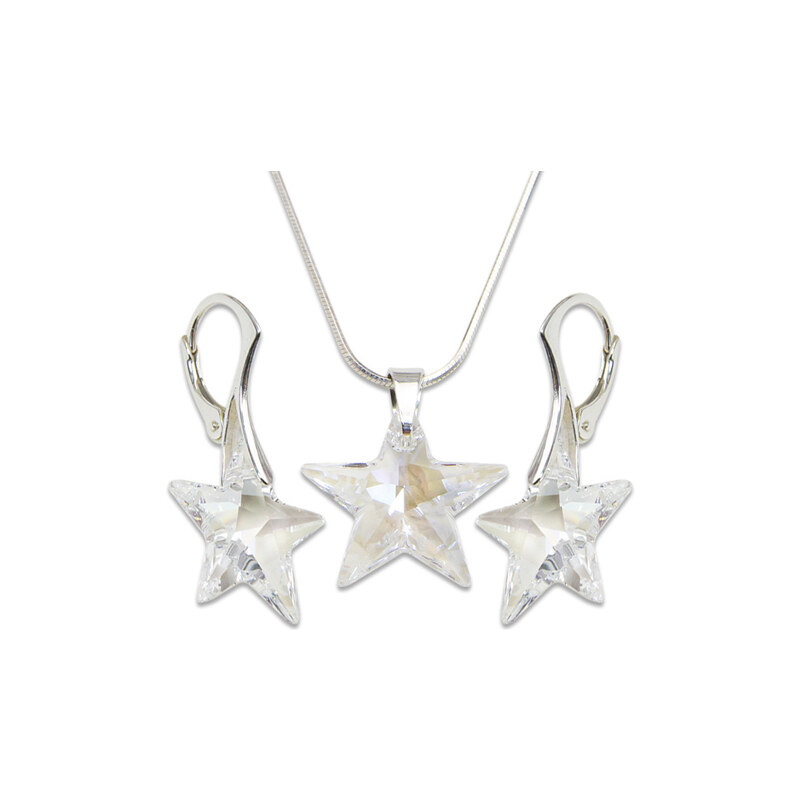 Šperky LAFIRA Style Stříbrná souprava Star Crystal