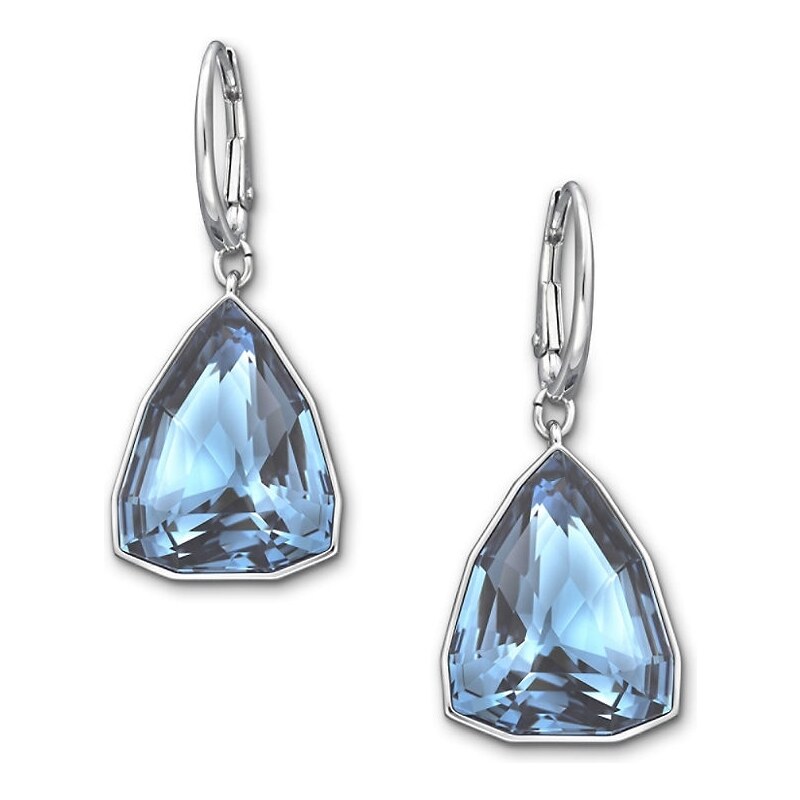Šperky LAFIRA Style Lafira stříbrné náušnice Trilliant modrá 1052