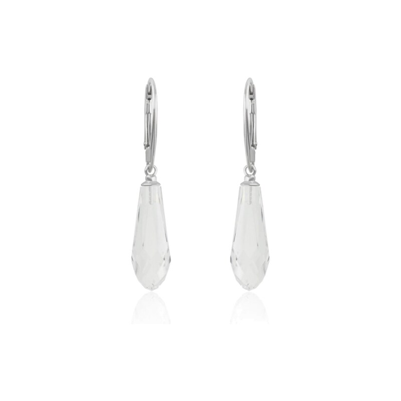 Šperky LAFIRA Style Stříbrné visací náušnice Pure Drop Crystal
