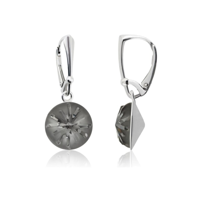 Šperky LAFIRA Style Stříbrné visací náušnice Sea Urchin Silver Night