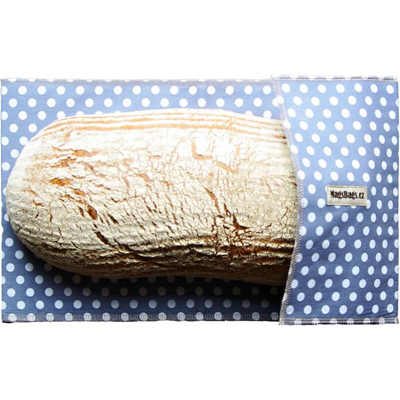 MagsBags Kapsa na chleba šedobílý puntík 40x25cm