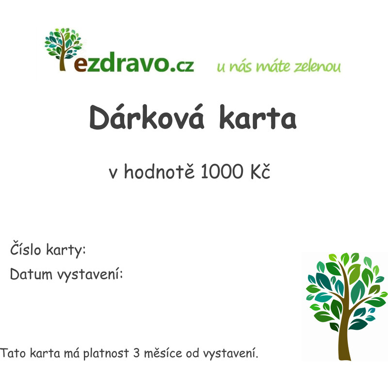 ezdravo.cz Dárková karta 1000 Kč