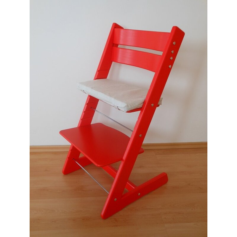 Jitro Dětská rostoucí židle klasik červená Barva sedáku: Hnědý