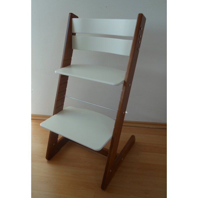 Jitro Dětská rostoucí židle klasik bílá-ořech Barva sedáku: Růžový