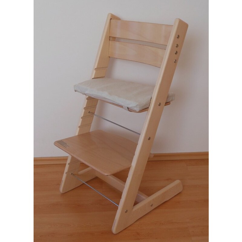 Jitro Dětská rostoucí židle klasik přírodní lakovaná Barva sedáku: Růžový