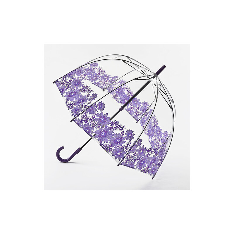 Průhledný deštník Fulton Birdcage 2 purple
