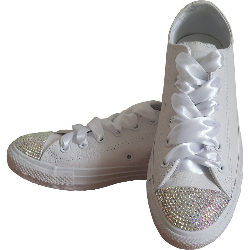 Converse Chuck Taylor All Star 136823 SparkleS Leather White/AB clear