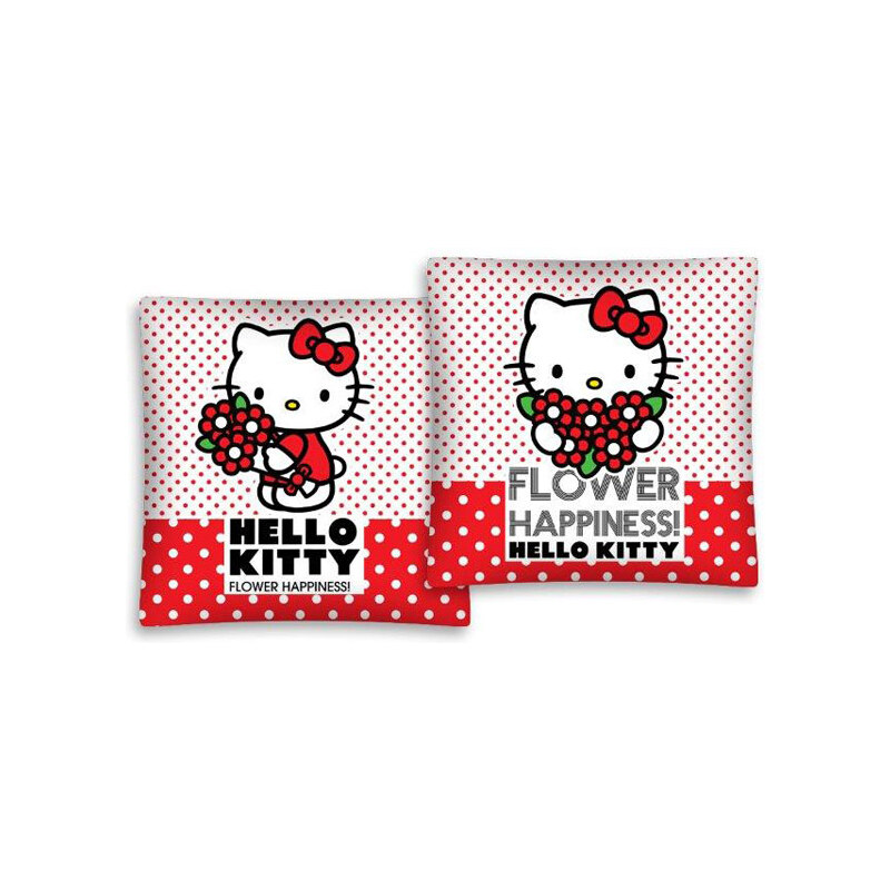 Detexpol Povlak na polštářek Hello Kitty kytičky bavlna 40x40 cm