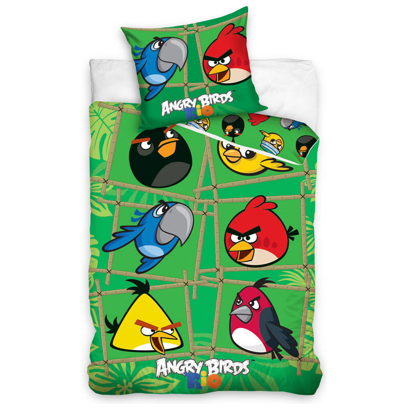 Carbotex Povlečení Angry Birds Rio Bamboo bavlna 140/200, 70/80cm
